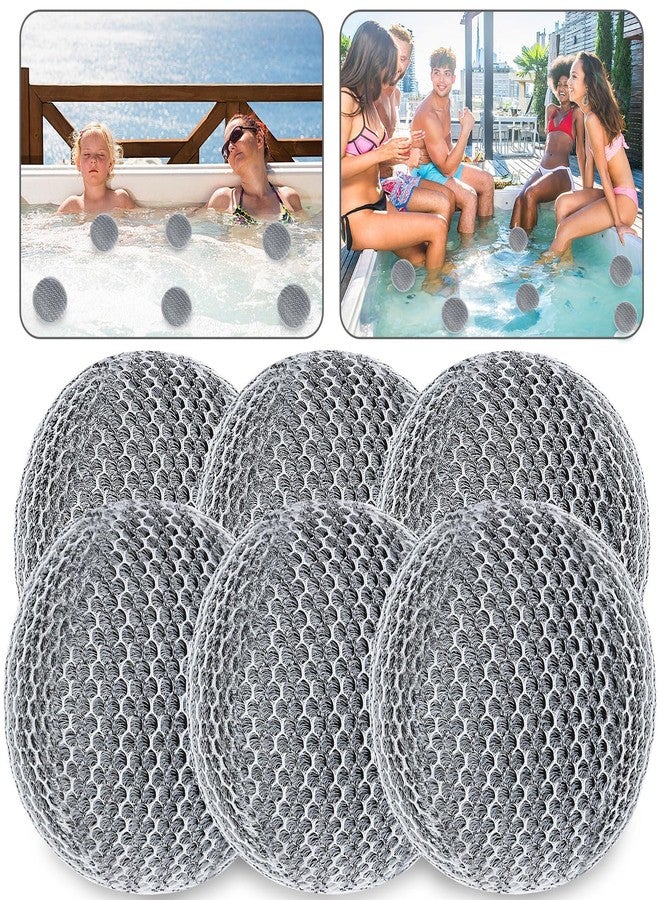 JULMELON Hot Tub Scum Absorber, 4 Pack Spa & Pool Scum Eliminating Balls Reusable Hot Tub Oil Absorbing Sponge Washable Scum Floating Filter to Keep Water Clear for Pool Bath Hot Tub Accessories(Gray) - Image 1